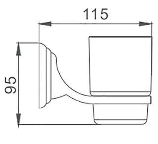 Стакан для ванной комнаты Haiba HB1506 хром